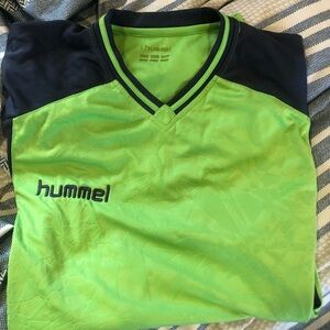 Mens large Hummel Neon Green Sports Jersey